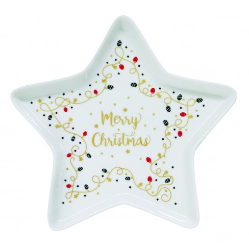 Плато 19.5см звезда Merry Christmas Star